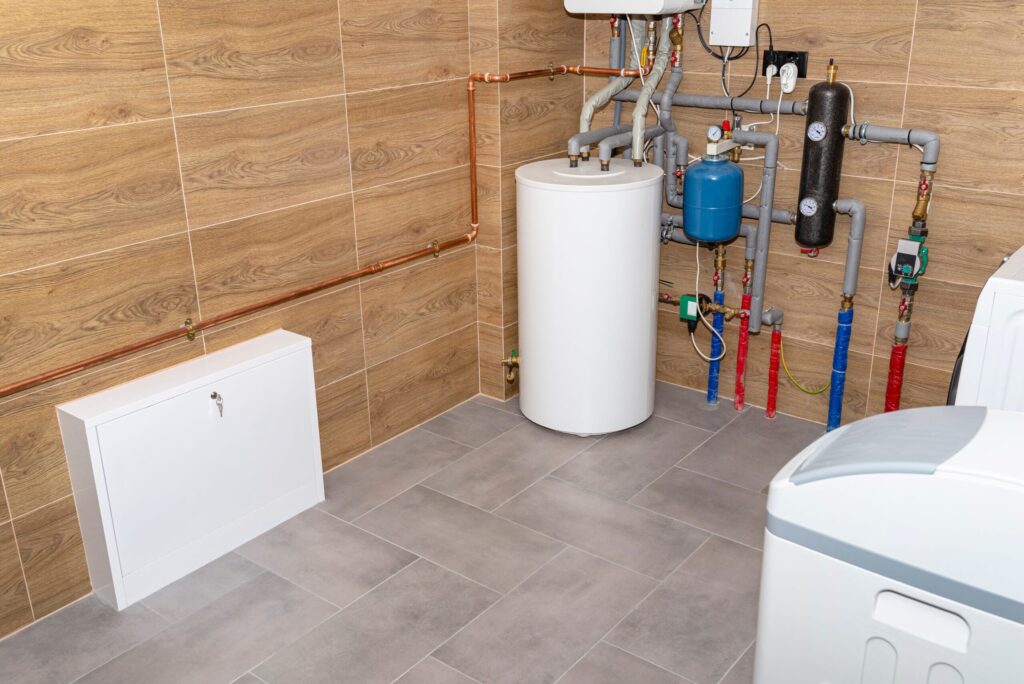 Residential water heater and plumbing system installed in Hemet